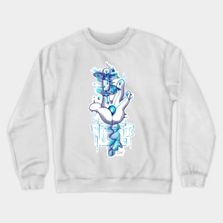 Blue cartoon hands modern and unique Crewneck Sweatshirt